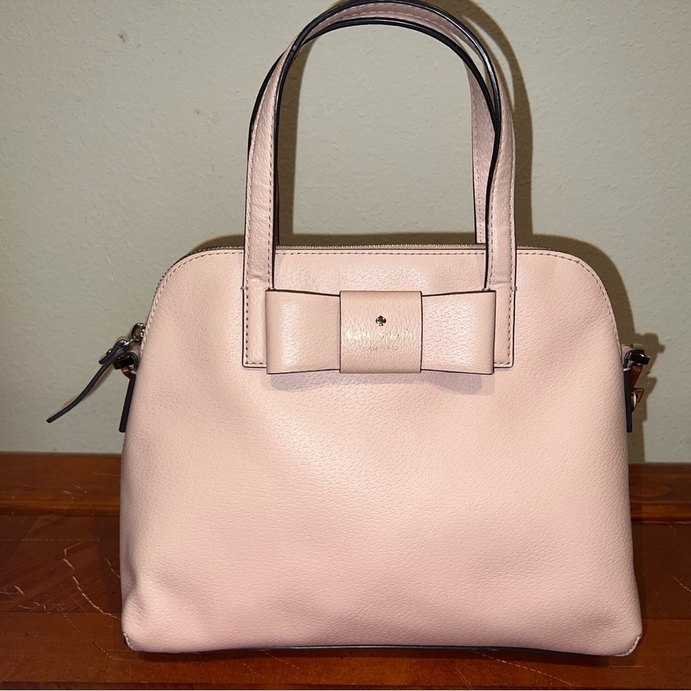 Kate Spade Robinson Street Maisie Pink Bow Leather Satchel